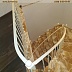 Кованые белые перила для винтовой лестницы Код: ЛП-04/104