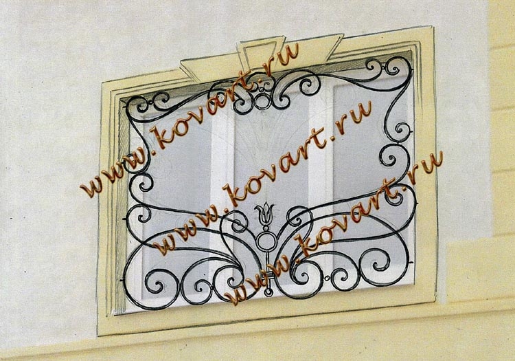 Эскизы кованых решеток на окна