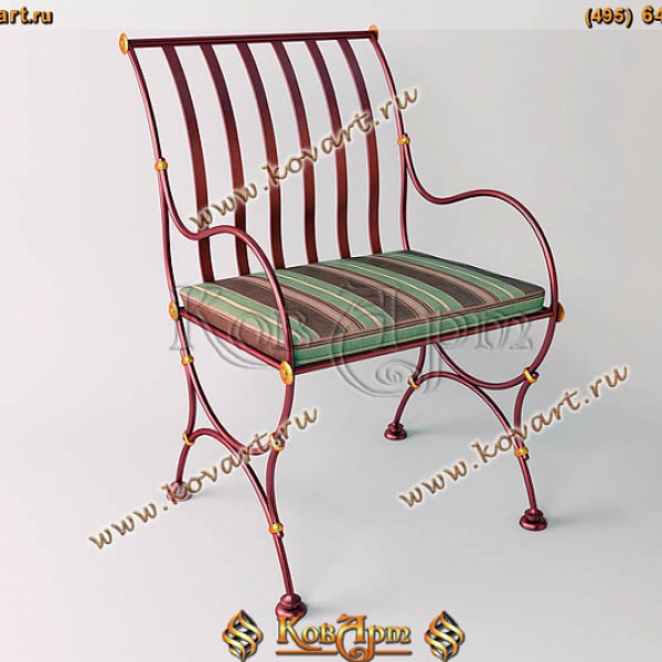 Кресло с кованой спинкой в стиле Прованс АРТ: 2103