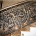 Элитные кованые перила с резным деревянным поручнем Код: ЛП-196/85