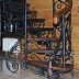 Кованая лестница с деревянными перилами Код: КЛ-09/80